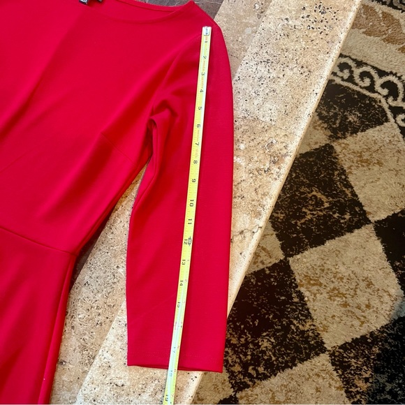 Women’s SZ S LIMITED LIPSTICK RED KNEE LENGTH A-LINE PULLOVER SKATER DRESS - Picture 7 of 17